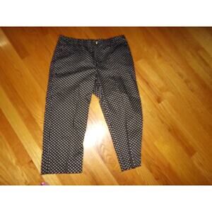 Vtg Lauren Active Ralph Lauren brown/white dot‎ capris size 10 Cotton stretch